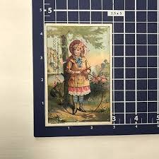 J H Boyce & Son Hats Clothing Schoharie New York NY Girl Hoop Stick Trade Card | eBay