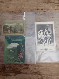 Victorian Cards Lot Of 3 Larger Size. One From Italy | eBay