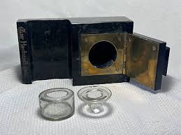 Pre War 1933 Black Marble Inkwell Desktop Stand German ...