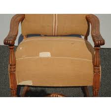 Vintage French Country Farmhouse Chic Custom Upholstered Burlap Linen Side Chair | Chairish