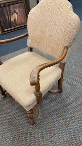 Sold at Auction: Mid Century Upholstered /Wooden Chair
