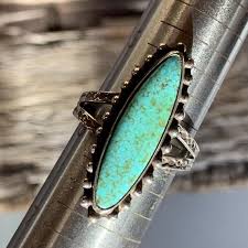 Vintage Turquoise Coral Sterling Ring - Etsy