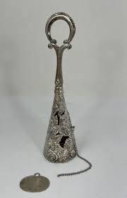 Silver Plated Tussie Mussie Bouquet Holder Preowned | eBay