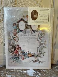 Vintage Replica Victorian Style Wedding Marriage Certificate - Etsy