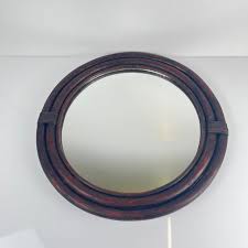 Round Rattan Mirror, 1970 | Chairish