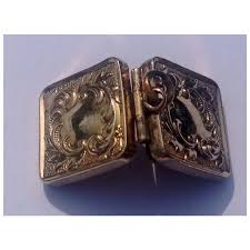 Hand Chased Gold Filled Double Photo Locket. For Sale at ...