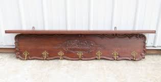 ANTIQUE OAK HALL SEAT hall tree Old FINISH AND HAT HOOKS-SELLING OUT Make Offer | eBay