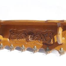 Dutch Wooden Wall Coat Rack With Brass Hooks, Mirror, Lion Head, Solid Wood Wall Decor - Etsy Norway