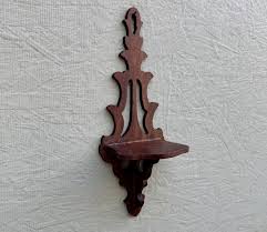 Antique Wood Shelf — Ornate Scrolled Display Shelf — Vintage Petite Black Walnut — Eclectic Art - Etsy