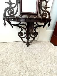 Victorian hanging shelf w/ cutout fretwork, mirror | eBay
