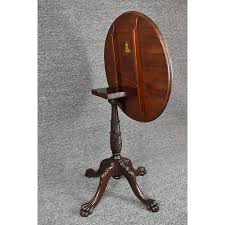 1920s Georgian Mahogany Tilt Top Side Table | Chairish
