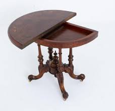 Victorian Card Games Table in Walnut, 1860 for sale at Pamono