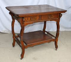 Bargain John's Antiques | Antique Victorian Eastlake Oak Library or Lamp Table - Original finish - Bargain John's Antiques