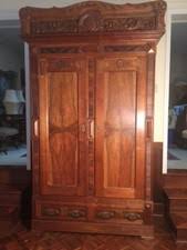 Walnut Victorian Antique Armoires & Wardrobes Antique 1850 ...