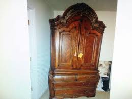 Aico Oppulente Michael Amini bedroom suit king poster bed night stand triple dresser armoire for Sale in Greensboro, NC - OfferUp