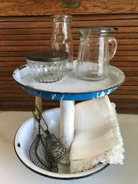 Buy Vintage Graniteware Tiered Stand Online in India - Etsy