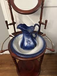 Vintage Wash Stand with Ironstone Pitcher and Wash Basin | eBay