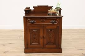 Victorian Antique Carved Walnut Nightstand, Commode or Small ...