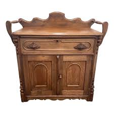 Antique Oak Washstand Cabinet | Chairish