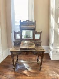 Antique Secretary Desk With Mirror - Etsy