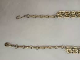 Vintage Coro J Hook Collar Necklace 14" - 17" 52g 15mm Gold ...