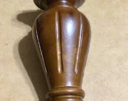 4 Walnut Finish Wooden Carved Furniture Legs. Chair Risers ...