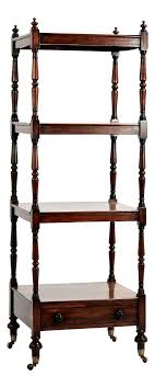 Antique British Colonial Four Tiered Stand or Etagere | Chairish