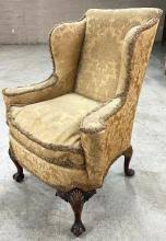 Sold at Auction: English walnut wingback chair
