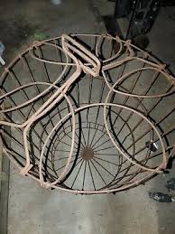 PRIMITIVE METAL TRASH CAN CARRIER with HANDLES VINTAGE ...