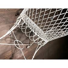 Early 20th Century French White Painted Iron Wire Tub Chair ...