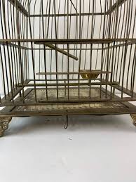 Vintage Brass Birdcage, Shabby Chic Decor, Bird Cage, Bird House, Metal Birdcage, Wedding Decor, Cottage Decor, Wire Birdcage, - Etsy