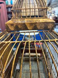 Enormous Vintage Metal Bird Cage For Sale at 1stDibs