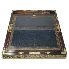 Antique English Regency Rosewood Travelling Lap Desk Box ...