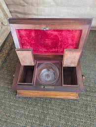 Large Antique Victorian Mahogany Sarcophagus Tea Caddy With ...