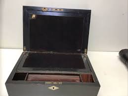 Antique Burlwood Floral Inlay MOP Writing Desk Bina Pitts 11.25”x 7.5/8” x 4.5” | eBay