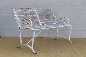 Mid 20th Century Wrought Iron Outdoor Bench - Etsy