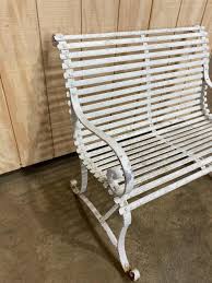 Sold at Auction: Rare early wrought-iron Park/Garden Bench