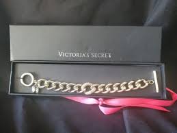 Victoria's Secret Gold Tone Chain Bracelet with Angel Wings ...