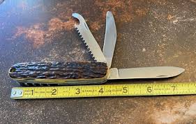 VTG VERY RARE VICTORINOX FAUX STAG HUNTER SWISS ARMY POCKET ...