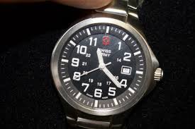 Victorinox Swiss Army Watch Stainless Steel W/ Black Face ...