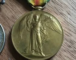 Antique WWI British War Medal & Victory Medal Awarded to ...