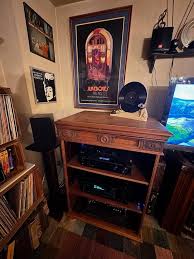 Found a gutted Victrola Credenza in a yard sale for $5. Put ...