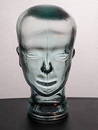 1960S-70S Spanish Recycled Clear Glass (green Tinted) Head ...