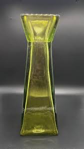 Vintage Recycled Green Glass Vase Hand Made Spain Vidrios ...