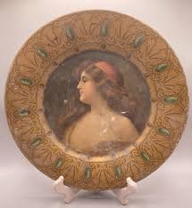 Antique Tin ART PLATE 10" Early 1900s, Lithograph image: Profile, little hat | eBay