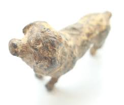 Antique Tin Lead Miniature Toy Animals Figurine DOG | eBay