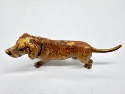 Antique Vienna Bronze Dachshund Dog Figurine - Austrian Hand ...
