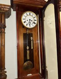 19th Century 2 Weight Vienna Regulator Wall Clock With Biedermeier Style Case | Chairish