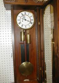 Sold at Auction: Gustav Becker double weight Vienna regulator wall clock. Movement serial number is 194685. Case is 44.5" tall including finials. Runs for awhile then stops, probably an adjustment