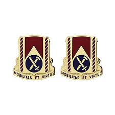 710th Support Battalion Crest "Mobilitas Et Virtus" (pair ...